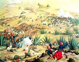 Die Schlacht von Puebla, 5. Mai 1862